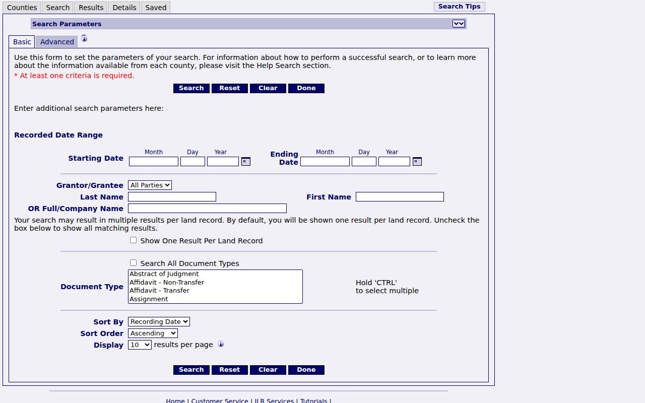 Iowa Land Records controls for Black Hawk County