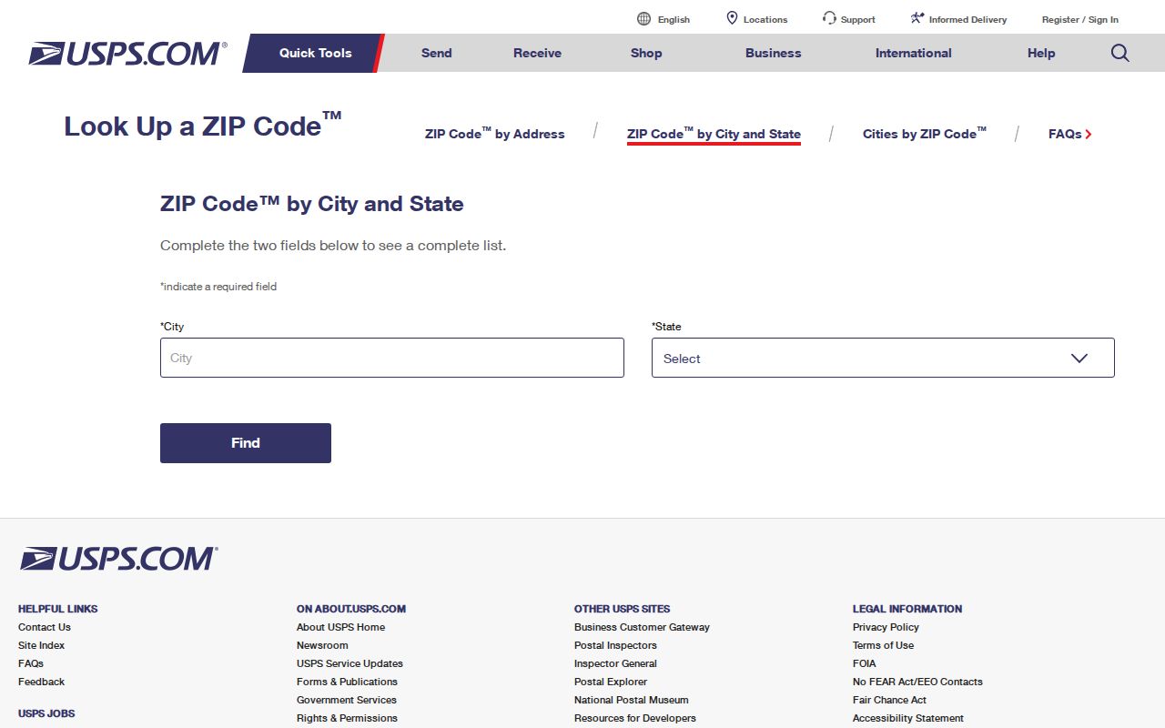 USPS ZIP lookup for Waterloo address normalization