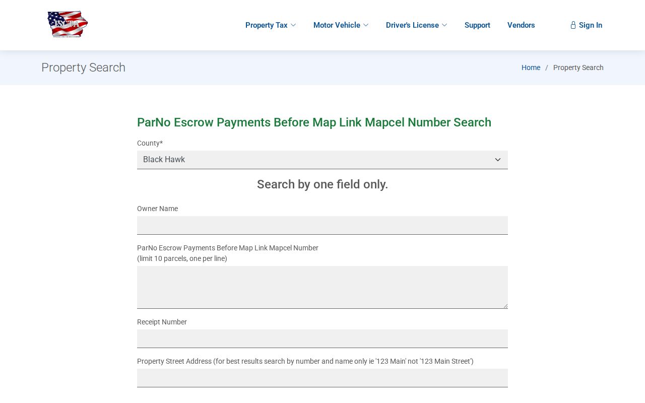 Black Hawk County Treasurer street address parcel search form